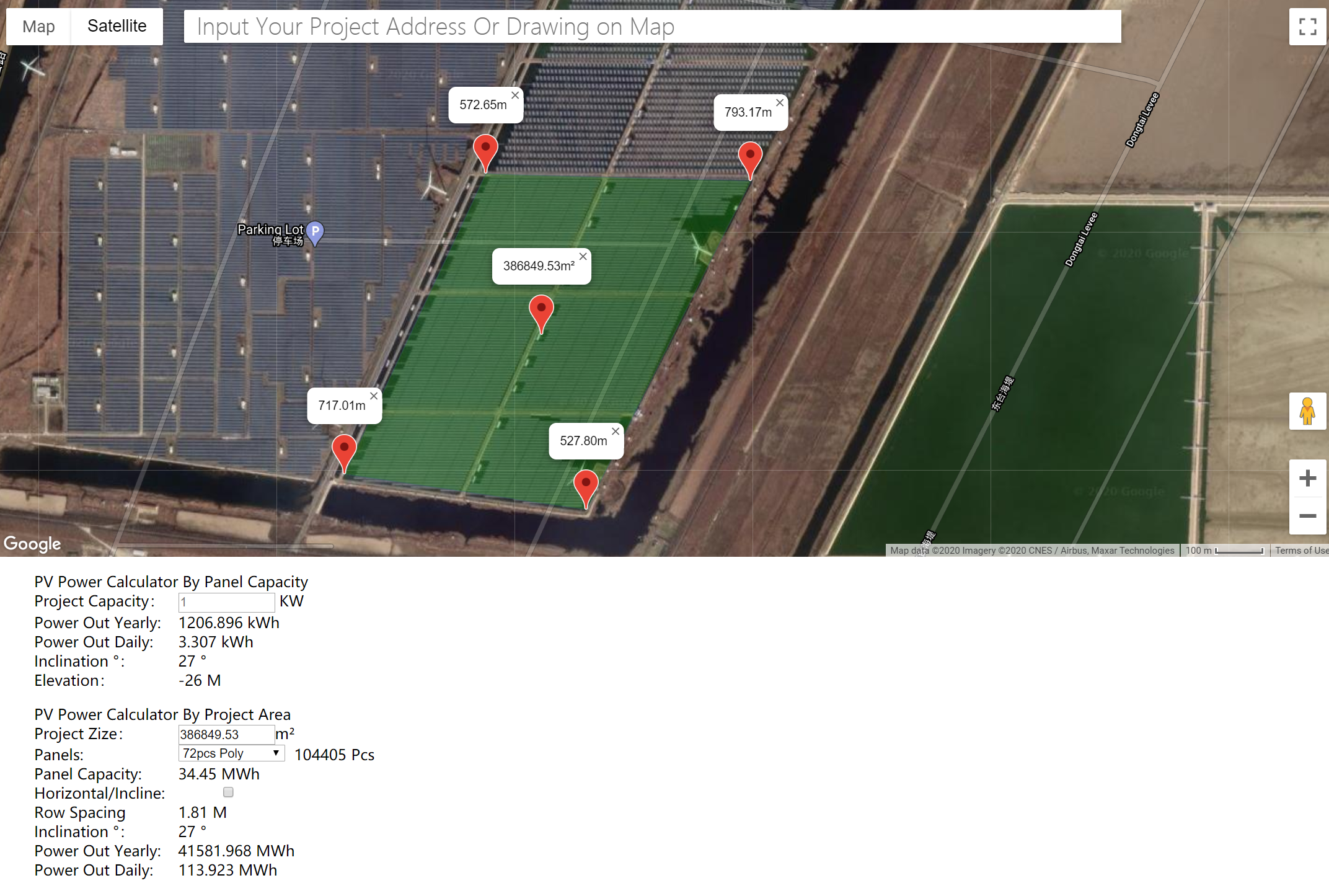 solar power calculator PV calculator